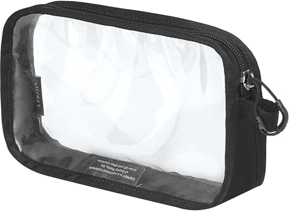 Osprey Ultralight Clear Liquids Pouch for Travel, Black | travel organizer, packing cube, toiletry bag, carry on accessory, Black color