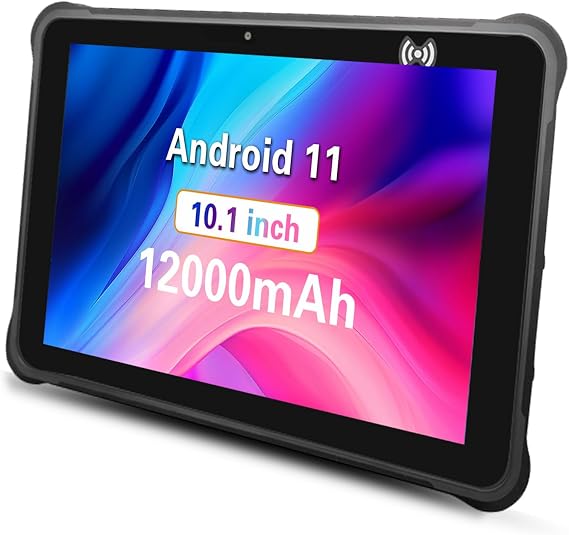 Kayoote 10.1 Inch Rugged Tablet with 12000mAh, Android 11 Tablets pc for Adults, 4GB+64GB Work Tableta Computer with NFC, IP65 Waterproof & Drop-Proof, Octa Core, GPS, 4G SIM, WiFi-5, 5MP+13MP, Black