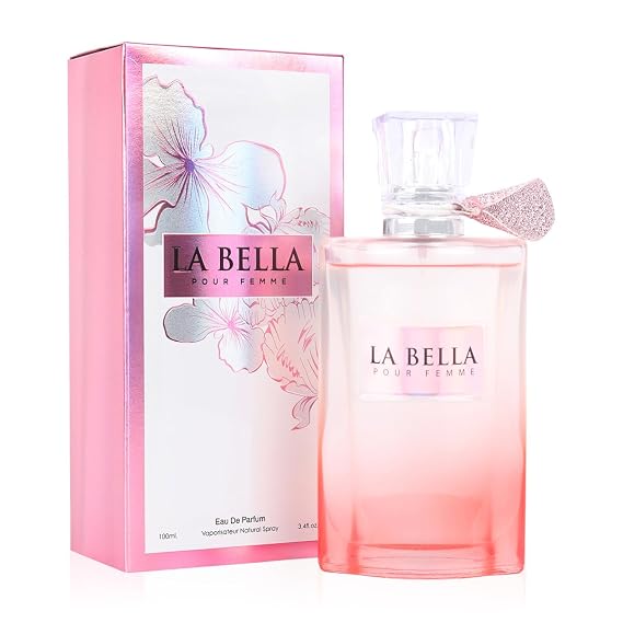 La Bella Perfume for Women - Fruity Floral Woody Eau de Parfum - Fig, Rose & Iris Scent - 100ml / 3.4 fl oz