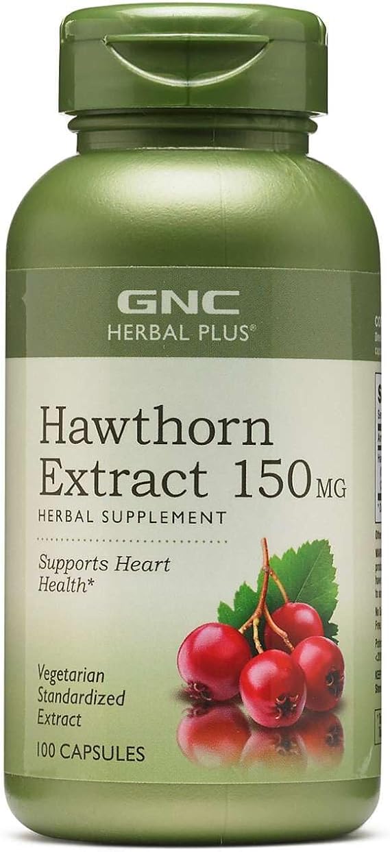 GNC Herbal Plus Hawthorn Extract 150mg, Caps 100