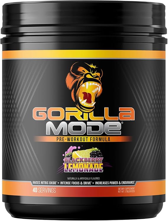Gorilla Mode Pre Workout - Massive Pumps | 800g (BlackBerry Lemonade)
