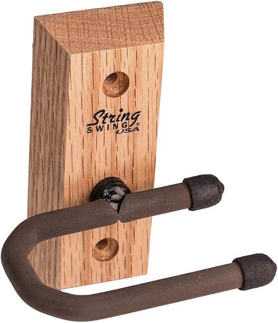 Dulcimer Hanger wall mount hanger by String Swing CC01D-O Solid Oak Hardwood Block