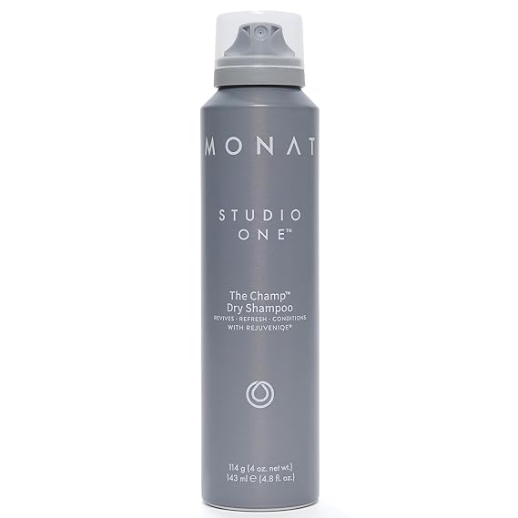 MONAT Studio OneTM The ChampTM Conditioning Dry Shampoo Infused w/Rejuveniqe - Waterless Shampoo That Absorbs Oils, Dirt & Impurities in Between Shampoos. For All Hair Types - Net wt. 113g/4 fl oz.
