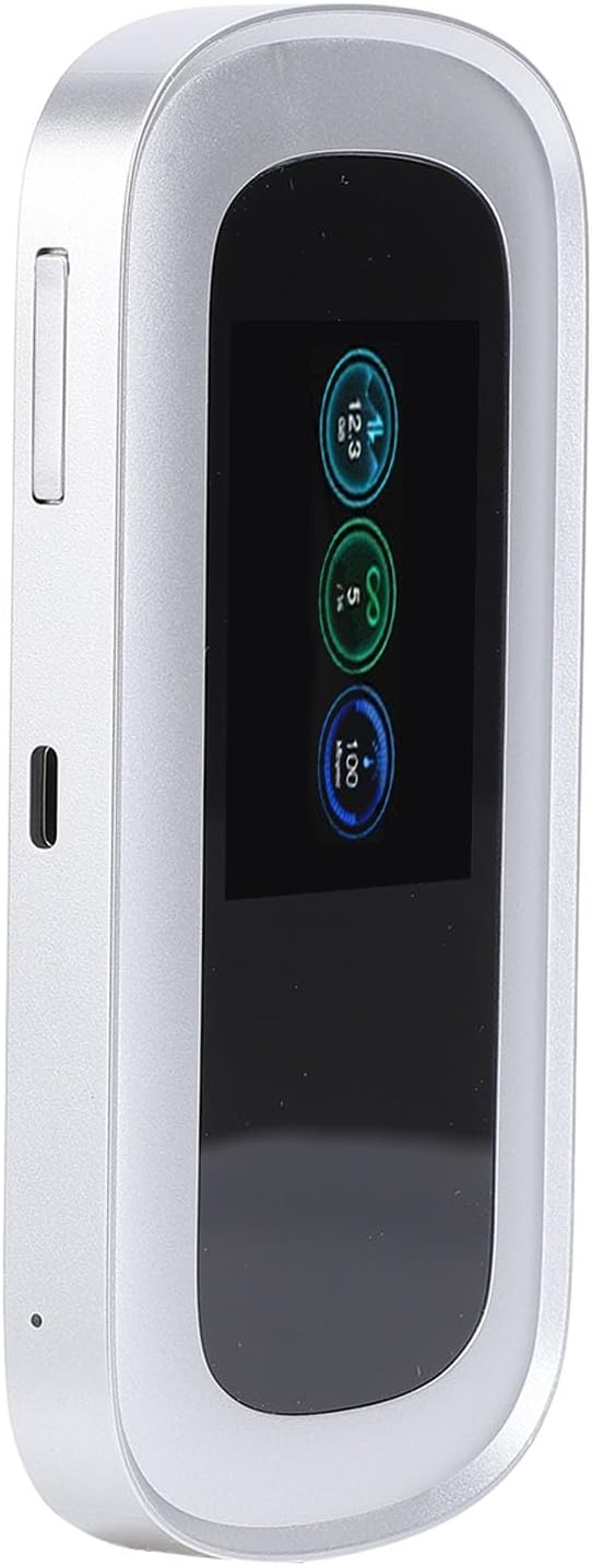 5G Wi Fi Mobile Hotspot, 2.5 Gbps High Speed 5G Travel Router with 2.5 Inch LCD Display for Android11, Portable Global Compatibility Wi Fi Device for Laptop Smartphone PC