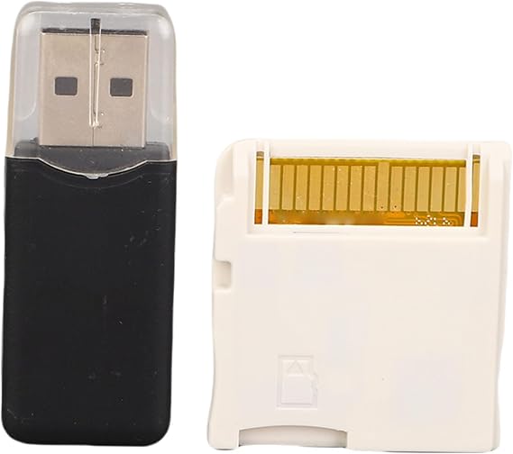 EBTOOLS 2025 R4 Video Games Memory Card, ASIC Chip, Flash Memory Card with Reader, Customizable Interface, for Nintendo 3DS, Nintendo 2DS, New 3DS, New 3DS XL, 2DS, 2DS XL (White)