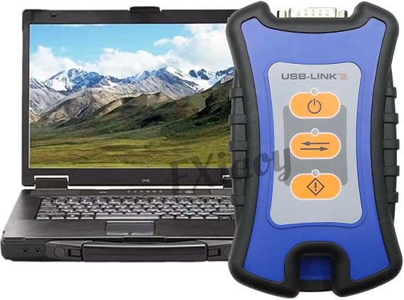 Nexiq USB Link 3 Wired Edition Heavy Duty Truck Scanner with Repair Information Diesel Universal Truck Excavator Diagnostic Tool (nexiq3 Laptop with All Software(CF53)
