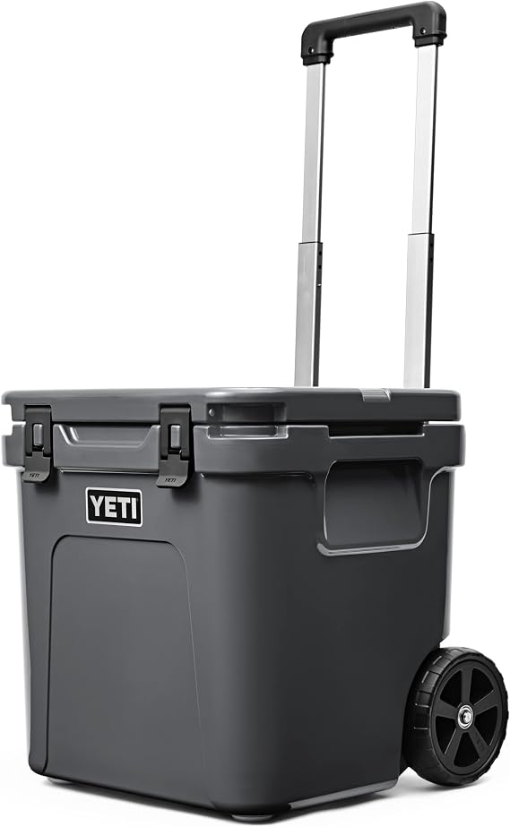 YETI Roadie 48 Wheeled Cool Box | Portable Cooler Box, Fits 76 Cans or 24.5 kg Ice, PermaFrost Insulation, Ice Cooler on Wheels for Camping & Outdoor Use