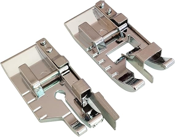 Pack of Stitch in Ditch Foot and 1/4''(Quarter Inch) Quilting Patchwork Sewing Machine Presser Foot with Edge Guide for All Low Shank Snap-On Singer, Brother, Babylock, Euro-Pro, Janome