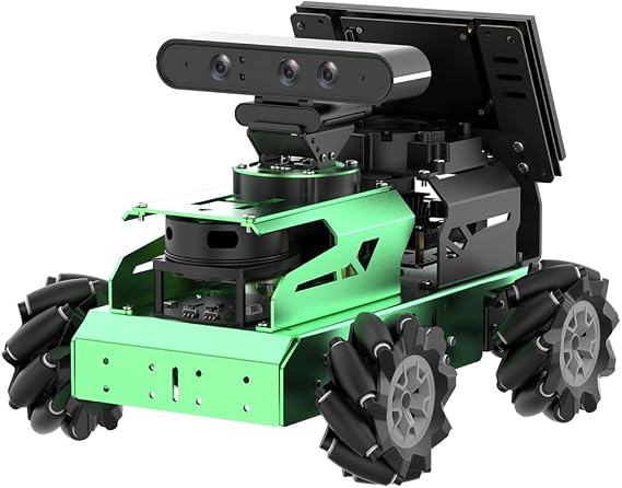 JetAuto ROS2 Robot Car with ChatGPT Large AI Model Lidar Depth Camera AI Voice Control Touch Screen, SLAM Mapping Navigation Path Planning Autonomous Driving Smart Robot, Standard Kit & JetsonNano 4GB