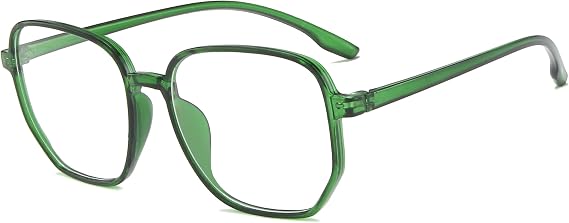 Blue Light Blocking Glasses Oversized Fashion Blue Light Glasses for Women Anti Eyestrain & UV Protection Computer Eyeglasses
