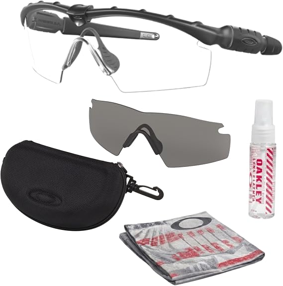 Oakley Standard Issue SI M Frame 2.0 Grey & Clear Set of Lens Military Grade Sunglasses With Official Eyewear Kit