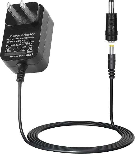 Charger for Shark VACMOP VM200C VC200 UM200 UM205 VM20026 Compatible with VACMOP VM190 VM19026 VMP30, 13.3V Replacement Adapter for Pro Cordless Hard Floor Vacuum Mop, 6Ft Power Supply Cord