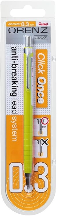Pentel Orenz Uç Korumalı Teknik Çizim Ve Yazı İçin Mekanik Kurşun Kalem, 0.3 Mm, Sarı