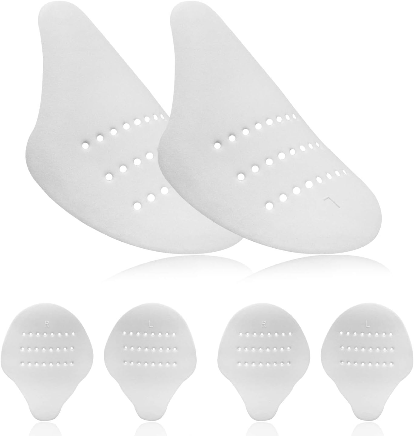 ERGOfoot 6 Pairs Anti-Wrinkle Shoes Creases ProtectorToe Box Crease PreventersAgainst Shoe Creases for Sneaker Casual Shoes