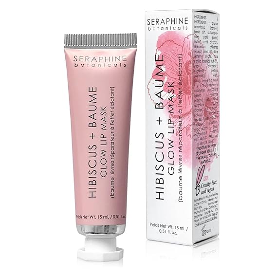 Seraphine Botanicals Botanical Hibiscus + Baume Glow Lip Mask 15mL