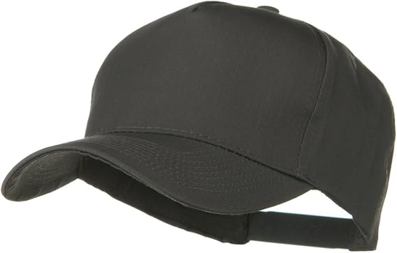 Solid Cotton Twill 5 Panel Prostyle Snap Cap - Charcoal Grey OSFM