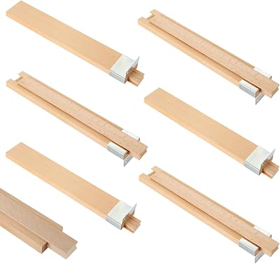 LANIAKEA 6PCS Wood Drawer Slide 14 Inches Wooden Drawer Slides Bottom Mount with Metal Slide Glides, Center Mount Drawer Slides Replacement Part