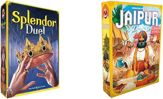 Space Cowboys | Splendor Duel | Board Game | Ages 10+ | 2 Players | 30 Minutes Playing Time, ASMSCSPL2P01EN & Jaipur 2nd Edition | Board Game | Ages 12+ | 2 Players | 30 Minute Playing time