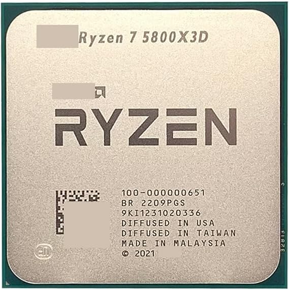 Computer Components Ryzen 7 5800X3D R7 5800X3D 3.4 GHz 8 Core 16 Thread CPU Processor 7NM L3=96M 100-00000651 Socket AM4 No Fan Manufacturing Accuracy