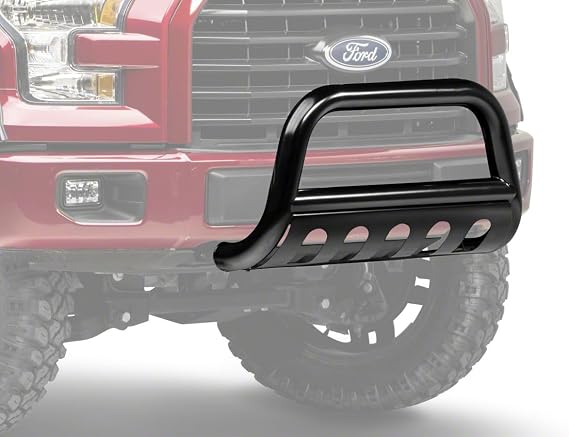 Barricade Off-Road 3in Bull Bar in Gloss Black with Skid Plate Fits Ford F-150 2004-2020 Excluding EcoBoost & Raptor