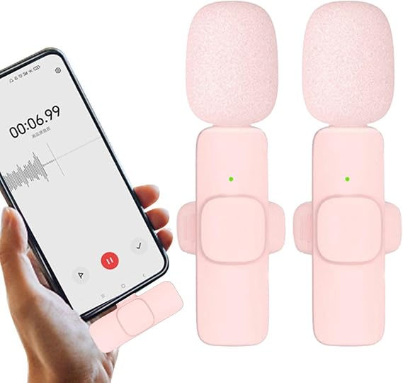 Wireless Clip-on Microphone, Microphone Clip On Shirt, 2 Small Lightweight Wireless Lavalier Microphones, Noise Lapel Microphone, Lapel Tie Microphone, Portable Microphone Accessories