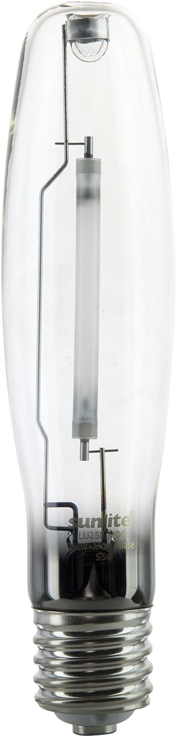 Sunlite 03634-SU LU250/MOG 250 Watt High Pressure Sodium Light Bulb, Mogul Base (E39), ANSI Code S50, 28000 Lumen, 24000 Life Hours, Clear, 2100K
