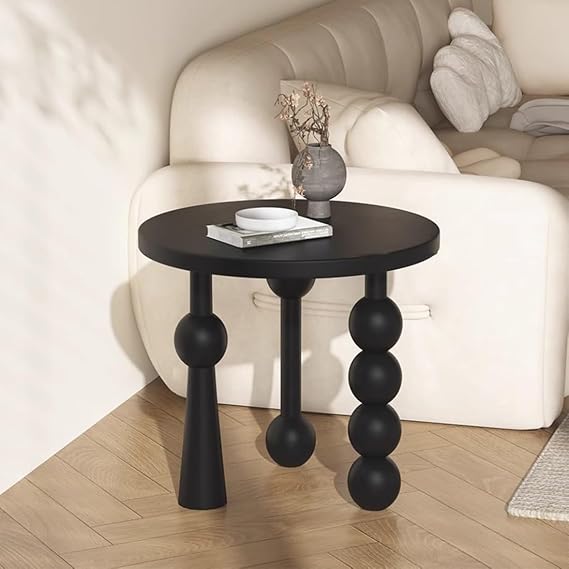 Side Table End Table Wood Coffee Tea Table Small Sofa End Table Simple Cafe Eating Tablw Accent Bedside Couch Center Tables Nightstand Storage Tea Table for Living Room, Save Spaces