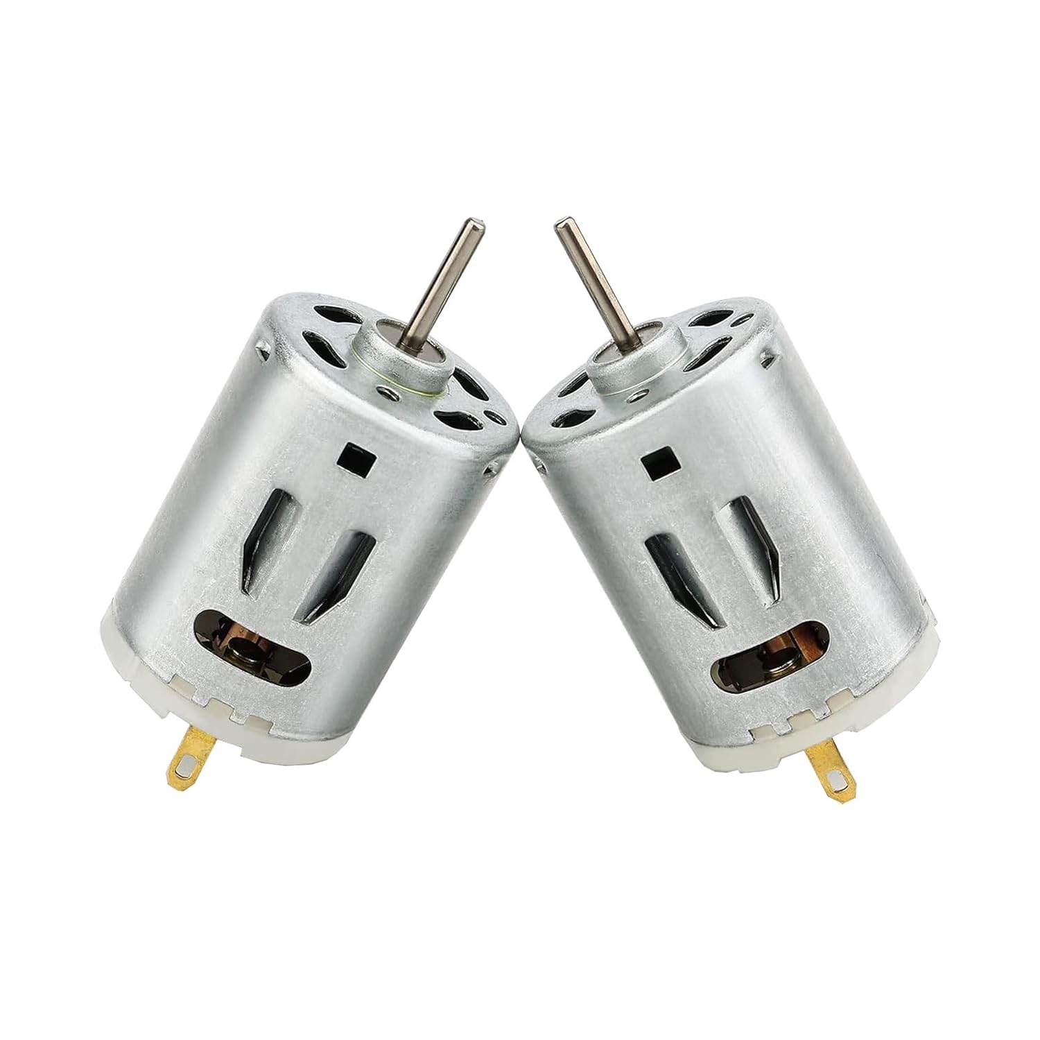 2pcs 385 DC Motor 6V-24V Micro Strong Magnet Carbon Brush DIY Motor 5140RPM-10473RPM-21000RPM for Four-wheel Car Fan Toy