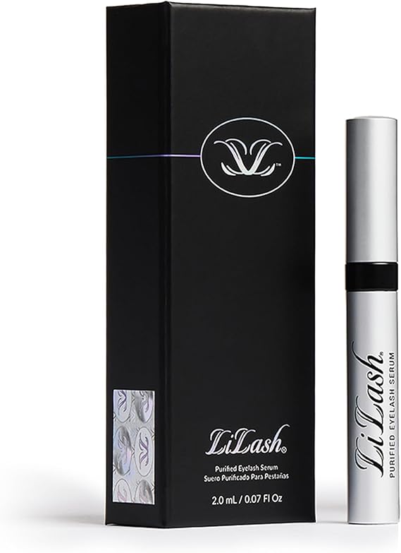 LiLash Purified Eyelash Serum for Longer & Fuller-Looking Lashes - Eyelash Enhancer, Safe for Use with Contacts, Lash Extensions, Sensitive Eyes - Vegan & Cruelty-free (2mL, 90-Day Supply)