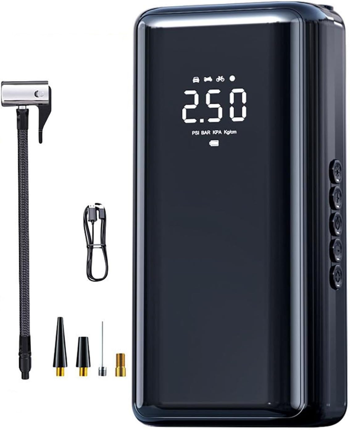 LAMJAD Tire Inflator Air Compressor，150PSI Portable Digital Automatic Air Pump，Cordless and 1500mAh Tire Inflator Suitable for Cars, Motorcycles, Bicycles, etc