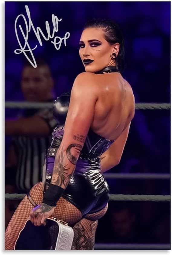 LINGONGY Rhea Ripley Poster Professional Wrestler Wall Art Poster Room Aesthetics Canvas Print Home Decoration Painting; (41406); Unframe; 08x12inch(20x30cm)
