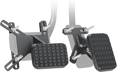 NIHAO Adjustable Gas and Brake Pedal Extenders, Steel Anti-Slip Pedal Extenders for Short Drivers People Driving Cars, Go Kart, Toy Cars, Golf Carts