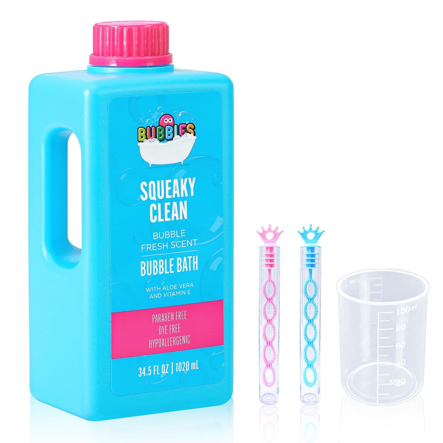 Generic Baby Kids Body Wash and Shampoo Bubble Bath for Toddlers Kids Soap Sensitive Skin Hypoallergenic with Aloe Vera and Vitamin E Squeaky Clean Fresh Scent 34.5 Fl.Oz