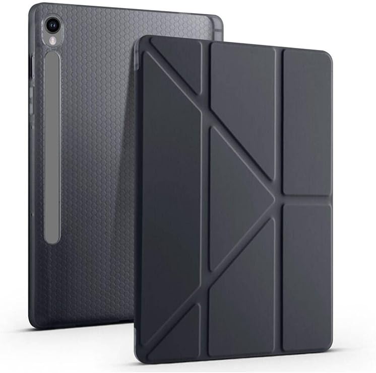 Compatible Case for Galaxy Tab S10 Lite/S10 Fe/S9 FE 10.9 SM-510 SM-710 Sm-X520 Tri Folding Pen Bulk with Split Stand (Black)