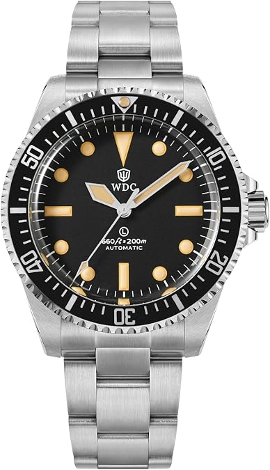 watchdives WD5513B Vintage Sub Dive Men Watch, PT5004 Automatic Mechanical Luxury Diving Watches, 40.7 mm Top Hat Sapphire Crystal Wrist Watch, 20 Bar Waterproof Diver Watch