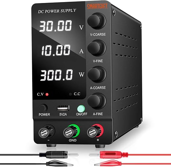 Ayarlanabilir 30V/10A SMPS DC Güç Kaynağı Voltaj Regülatörü (Black) SG-C3010