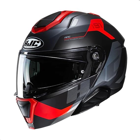 HJC i91 Carst Modular Motorcycle Helmet with HJ-33 Pinlock Shield, DOT Approved (MC1SF, X-Small)