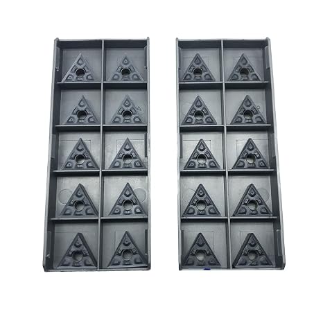 10PCS Triangle 60 TNMG431 TNMG432 Carbide Turning Inserts TNMG Insert Indexable Turning Insert External Insert for MTJNR/L Lathe Turning Tool Holder (TNMG331)