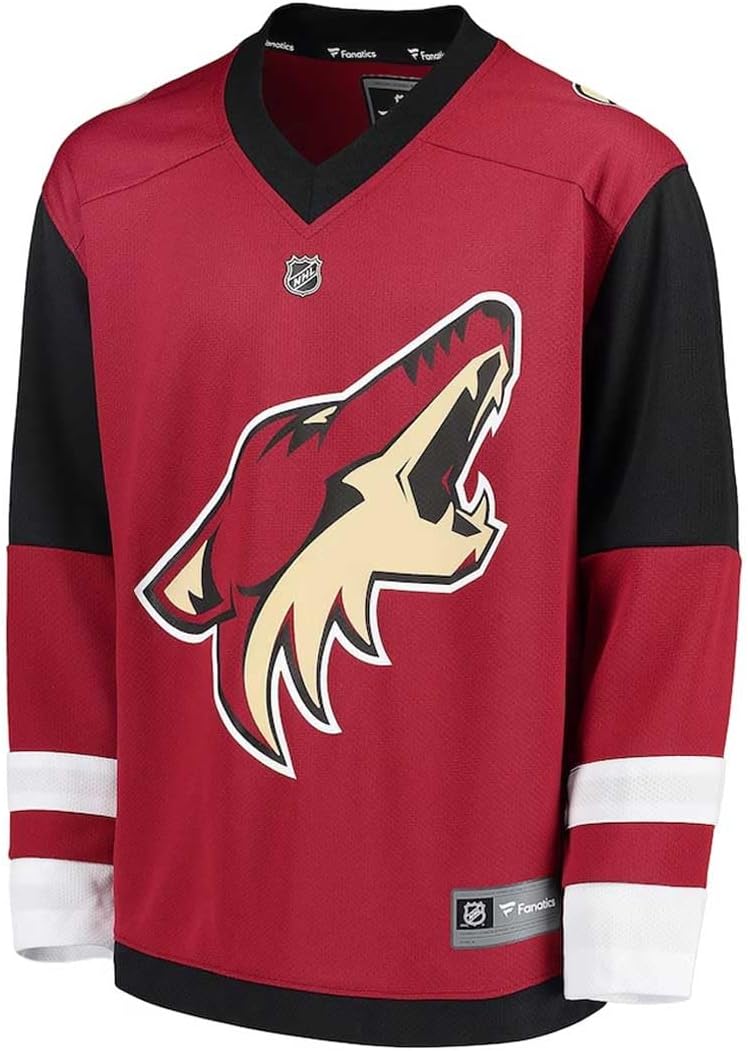 Fanatics Youth Arizona Coyotes Home Replica Jersey NHL Licensed Hockey Jersey Size SM Ages 8-12 Years Burgundy, Small-Medium