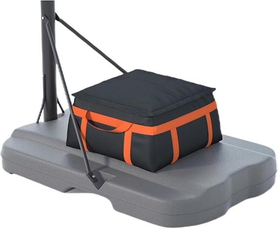 Basketball Hoop Sandbag - Heavy Duty Weighted Bottom Anchor for Basketball Hoops - 600D Oxford Fabric Waterproof Dustproof, Windproof, 17.7" D x 17.7" W x 9" H,Only Bag.