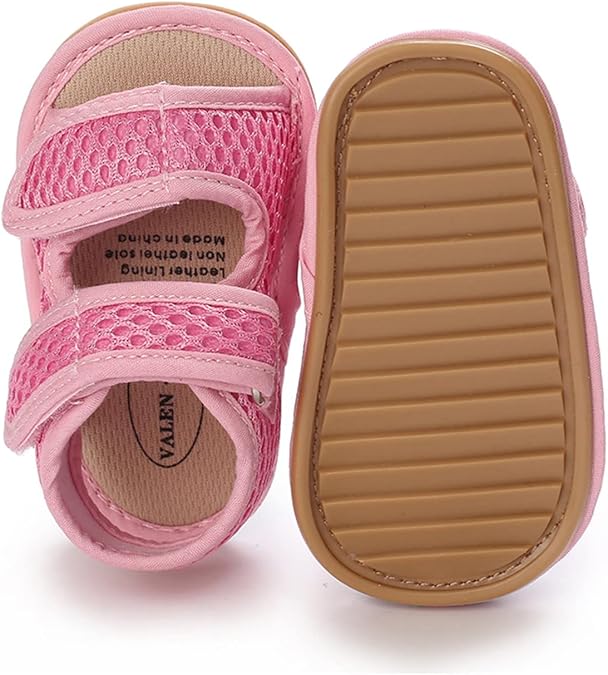 E-FAK Baby Boys Girls Summer Sandals Outdoor Beach Anti-Slip Rubber Soft Sole Newborn Toddler First Walker Shoes 0-18 Months