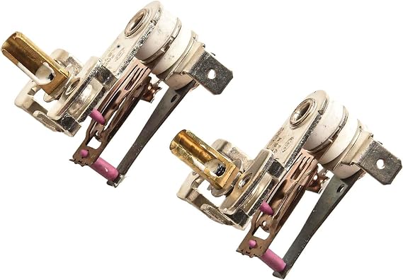 2pcs Bimetal Thermostat KST-168 Adjustable Temperature Switch Heating 16A/250VAC 90C/162F Replacement Part for Electric Heaters Irons Rice Cookers Toasters Fryers Ovens