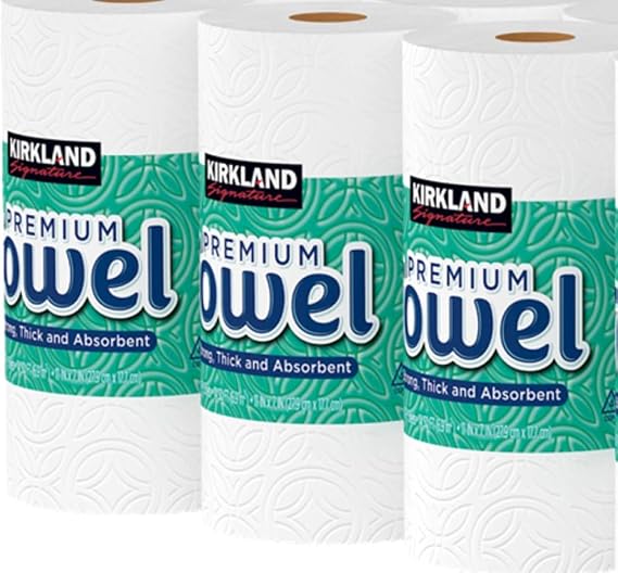Kirkland Signature Premium Paper Towels 2-ply Kitchen Paper 160 Sheets x 3 Rolls / Premium Paper Towel 3Rolls 160/2-PLY Sheets