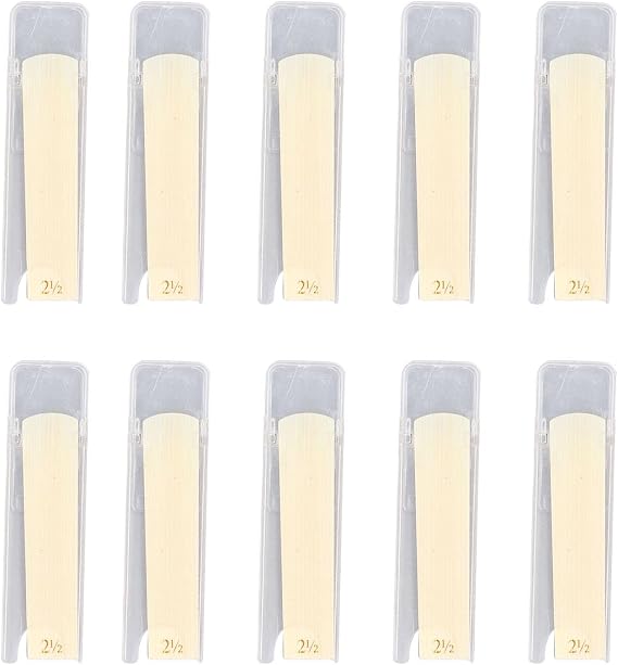 10PCS Sax Reeds, Alto Saxophone Reeds Saxophone Tenor Soprano Sax for Classical and Jazz Music (Strength 2.5