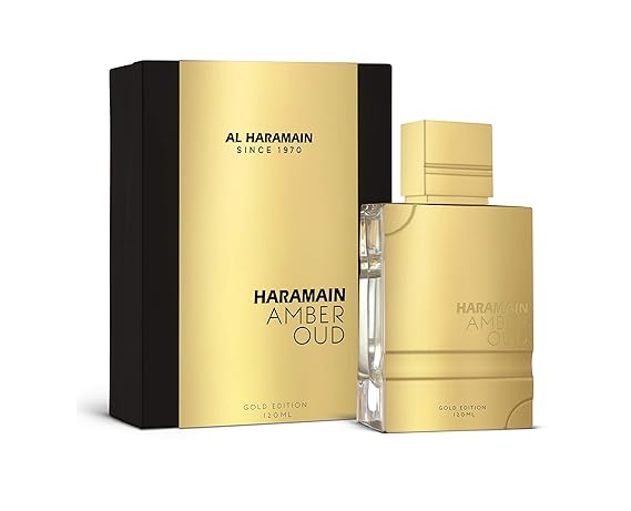 Al Haramain Amber Oud Gold Edition Eau De Parfum Spray 120ml (4 oz) - Unisex Arabian Perfume for Women & Men, Long-Lasting Amber Cologne with Refreshing & Sweet Fragrance