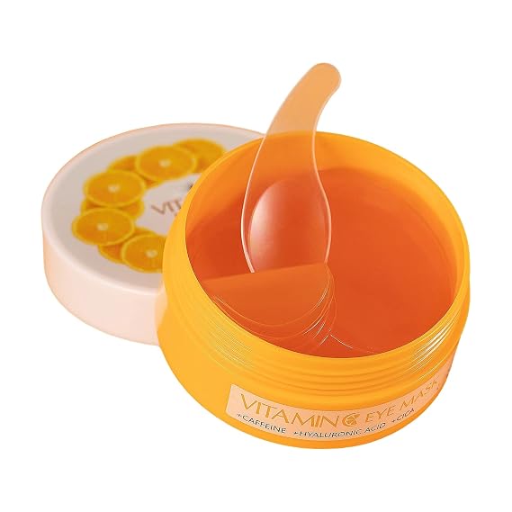 Vitamin C Under Eye Patches with Collagen & CICA, Eye Patches for Puffy Eyes and Dark Circles, Gentle Under Eyes Mask for All Skin Types, 50 Pieces