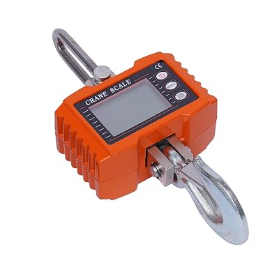 LABIXIAOXIN Orange Digital Crane Scale1000KG 2200LBS Industrial Heavy Duty Hanging Scale LED Display with Remote for Farm Hunting