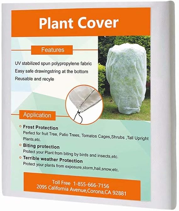 Agfabric Frost Cover H24''xW32'', 0.95oz Winter Tree Cover Plant Covers for Cold Weather