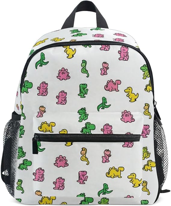 Dinosaur Mini Backpack for Boys 3-8, Lightweight Toddler backpack with Multiple Storage Pockets, 10.6x4.13x12.6in