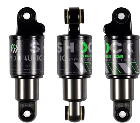 Chooee Mountain Bike Rear Shock absorber 120mm/125mm/150mm/165mm/185mm/190mm/200mm Bicycle Rear Suspension Shock Absorber 120mmx550lbs